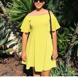 Off the Shoulder Flowy Mini Dress